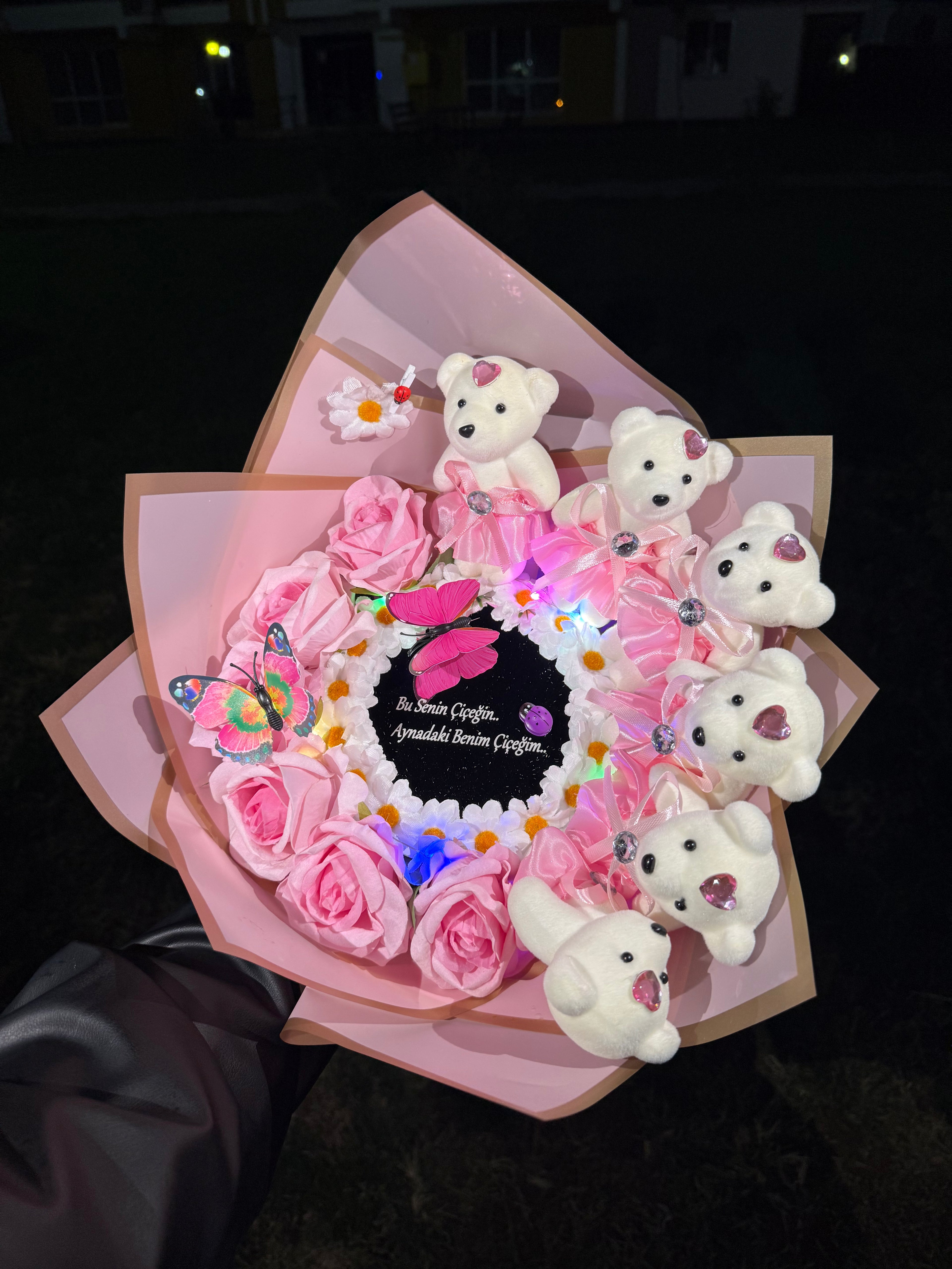 Ayıcıklı Ayna Buketi