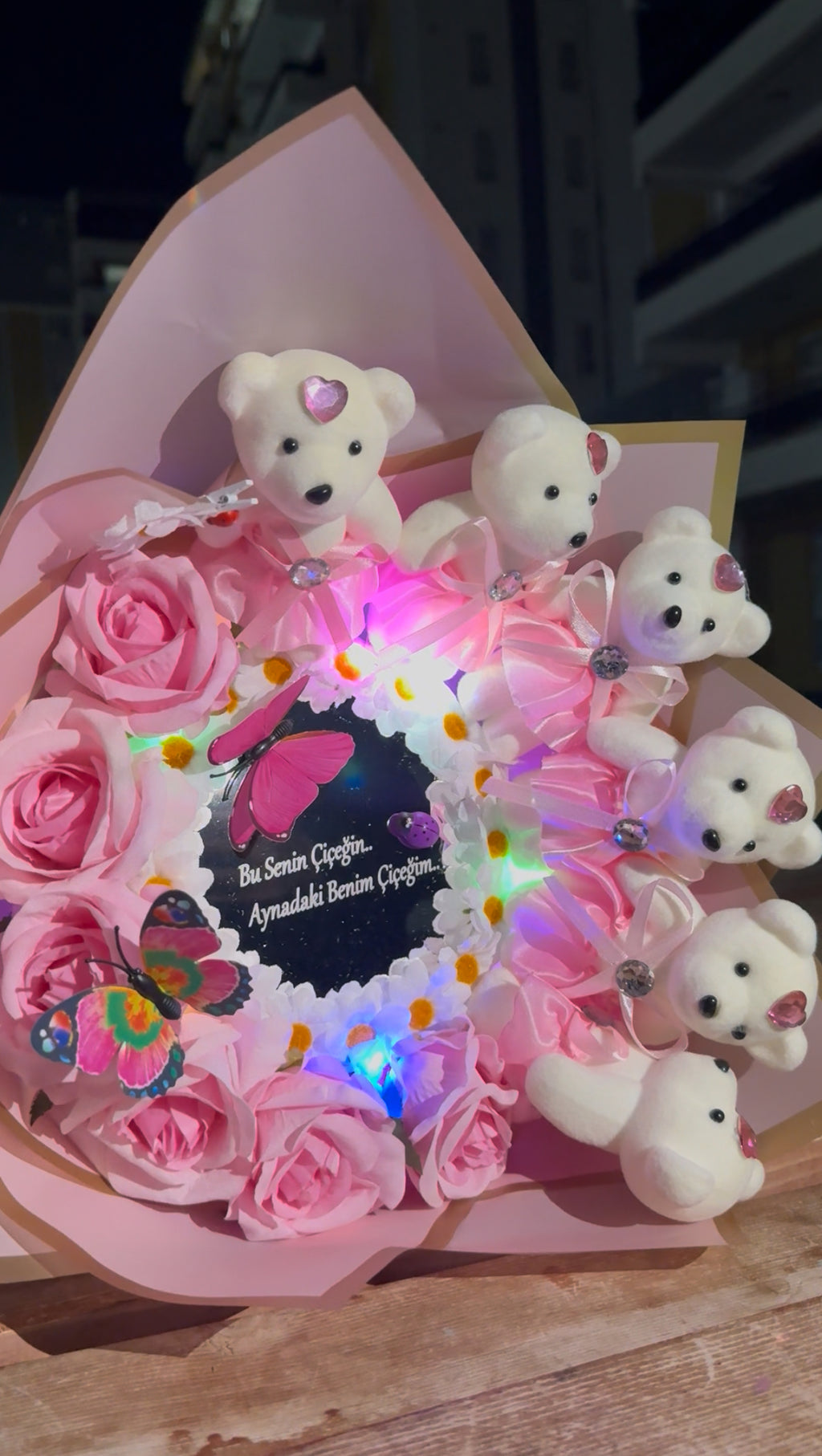 Ayıcıklı Ayna Buketi