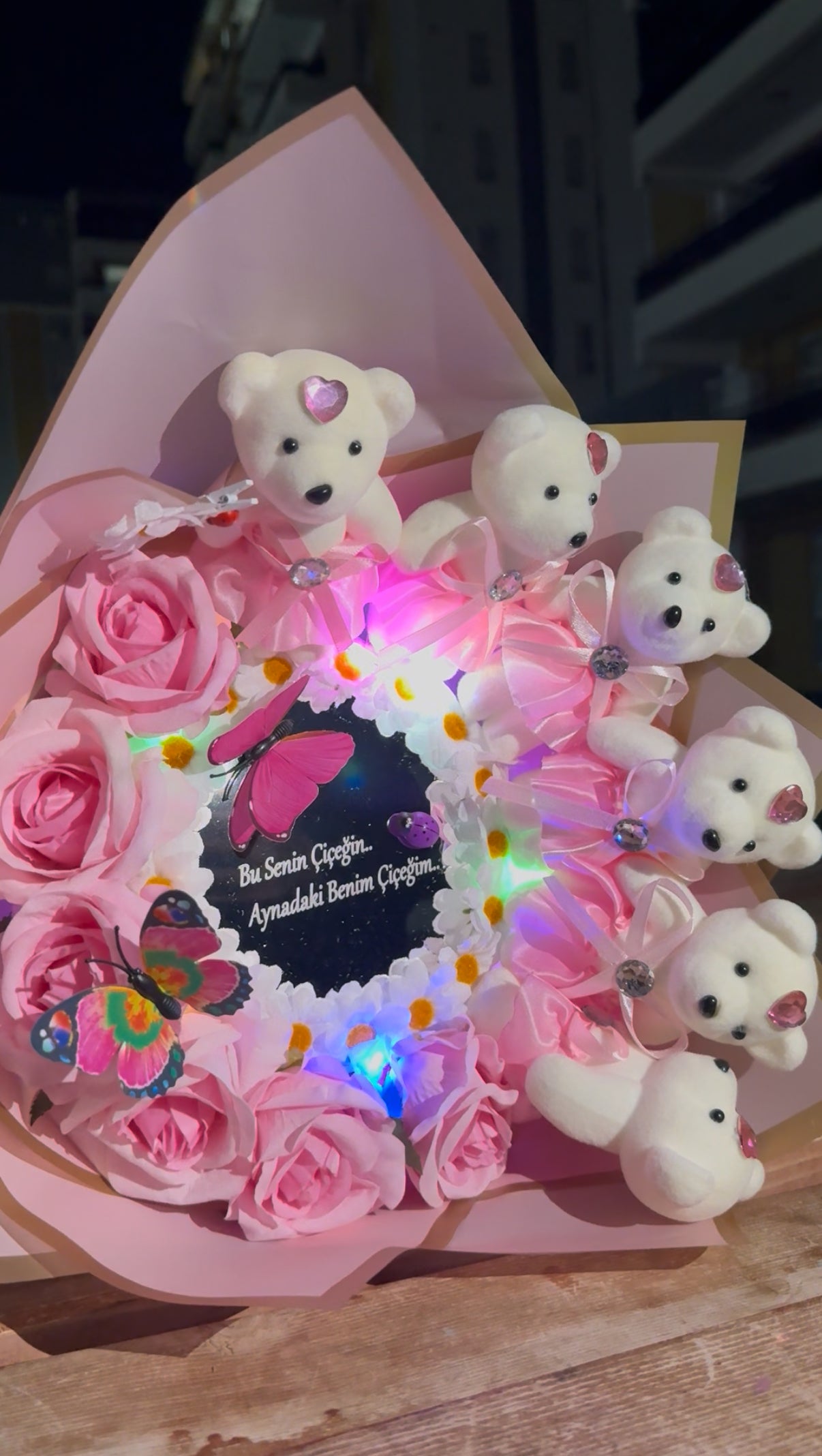 Ayıcıklı Ayna Buketi