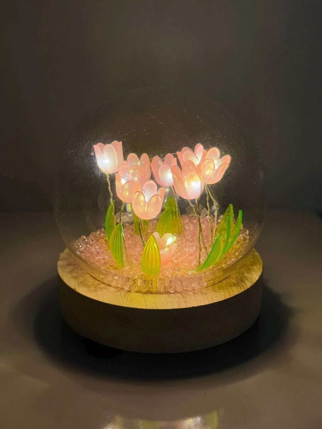 Işıklı Kristal Lale Küre