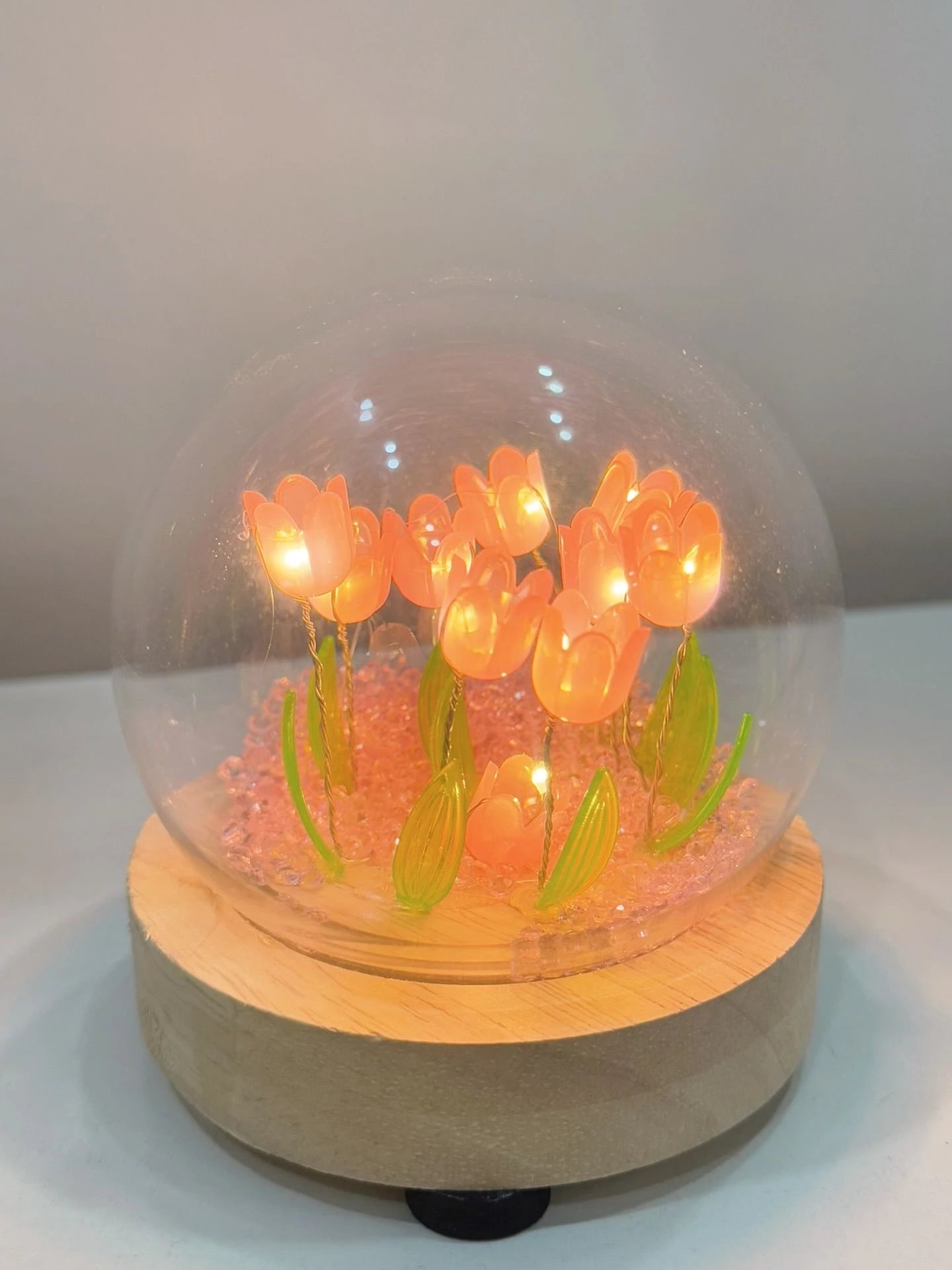 Işıklı Kristal Lale Küre